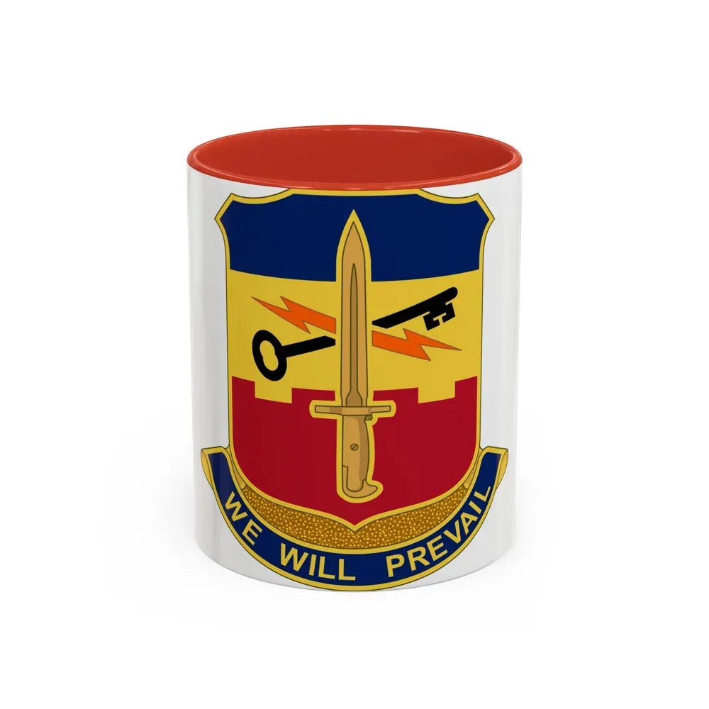 741 Engineer Battalion (U.S. Army) Accent Coffee Mug 11oz Red - Go Mug Yourself