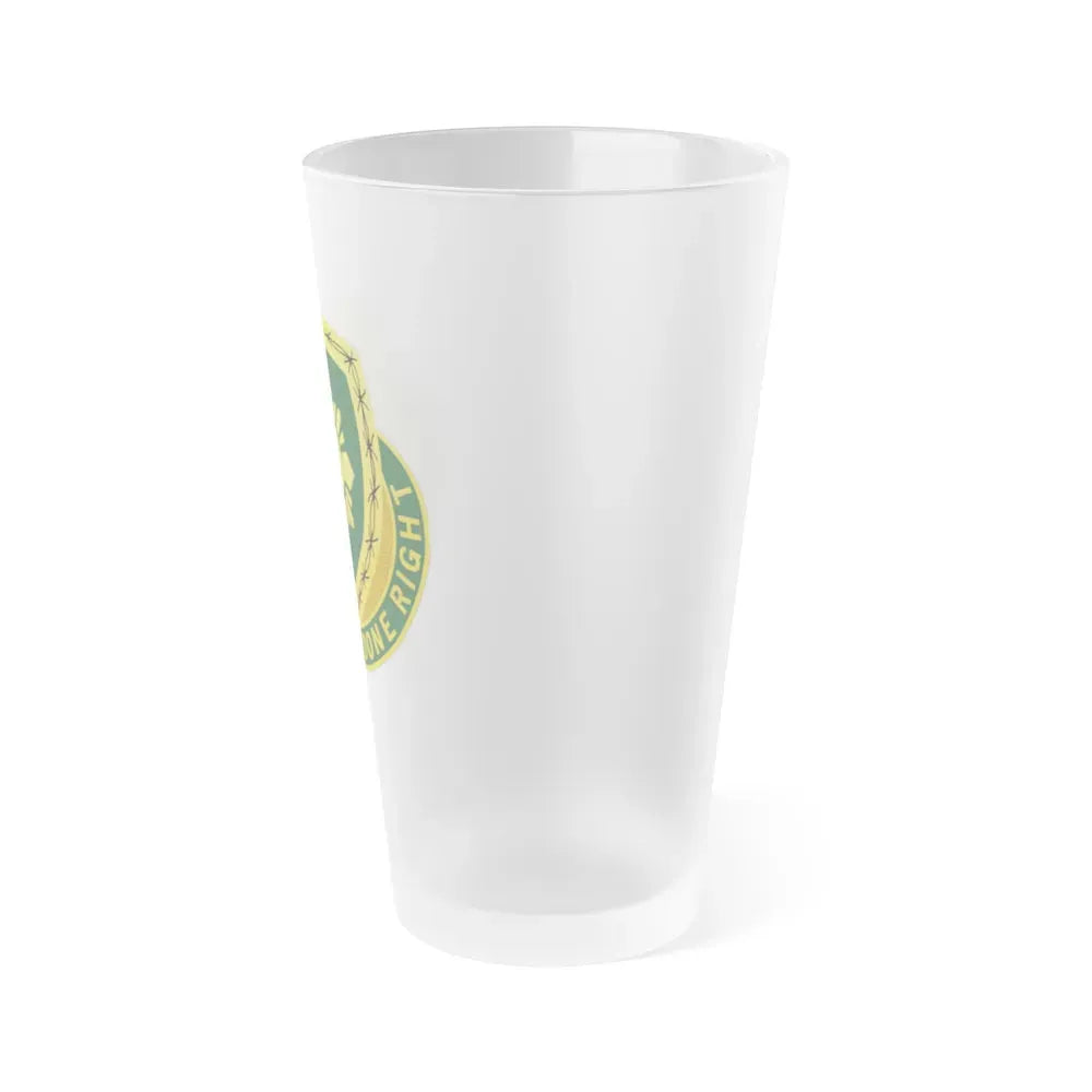 744 Military Police Battalion (U.S. Army) Frosted Pint Glass 16oz - Go Mug Yourself