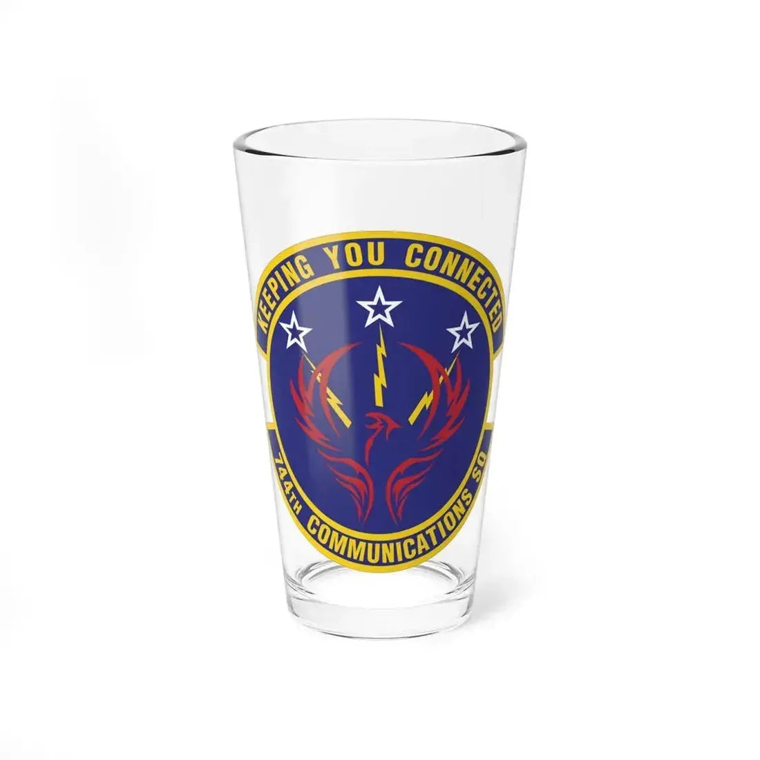 744th Communications Squadron (U.S. Air Force) Pint Glass 16oz 16oz - Go Mug Yourself
