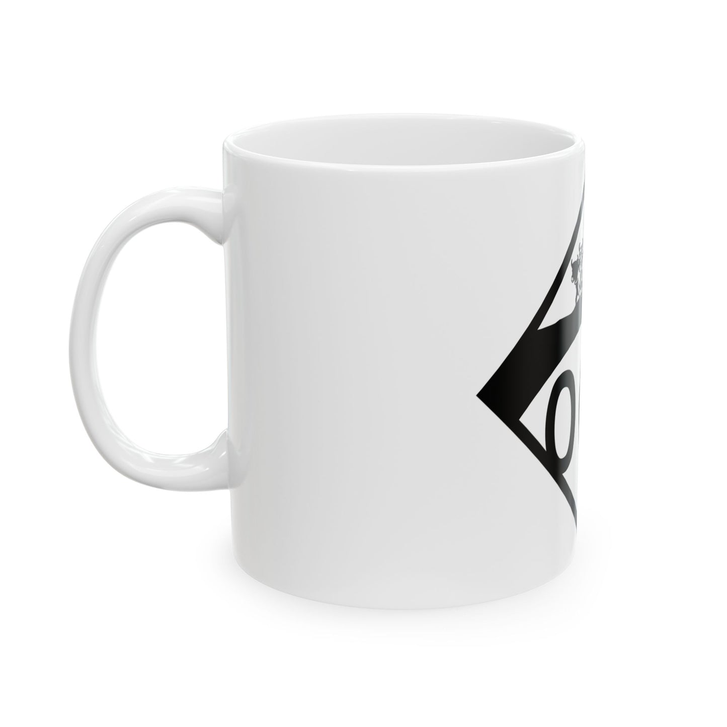 N-000 1950s template (Nebraska) (Road Sign) White Coffee Mug
