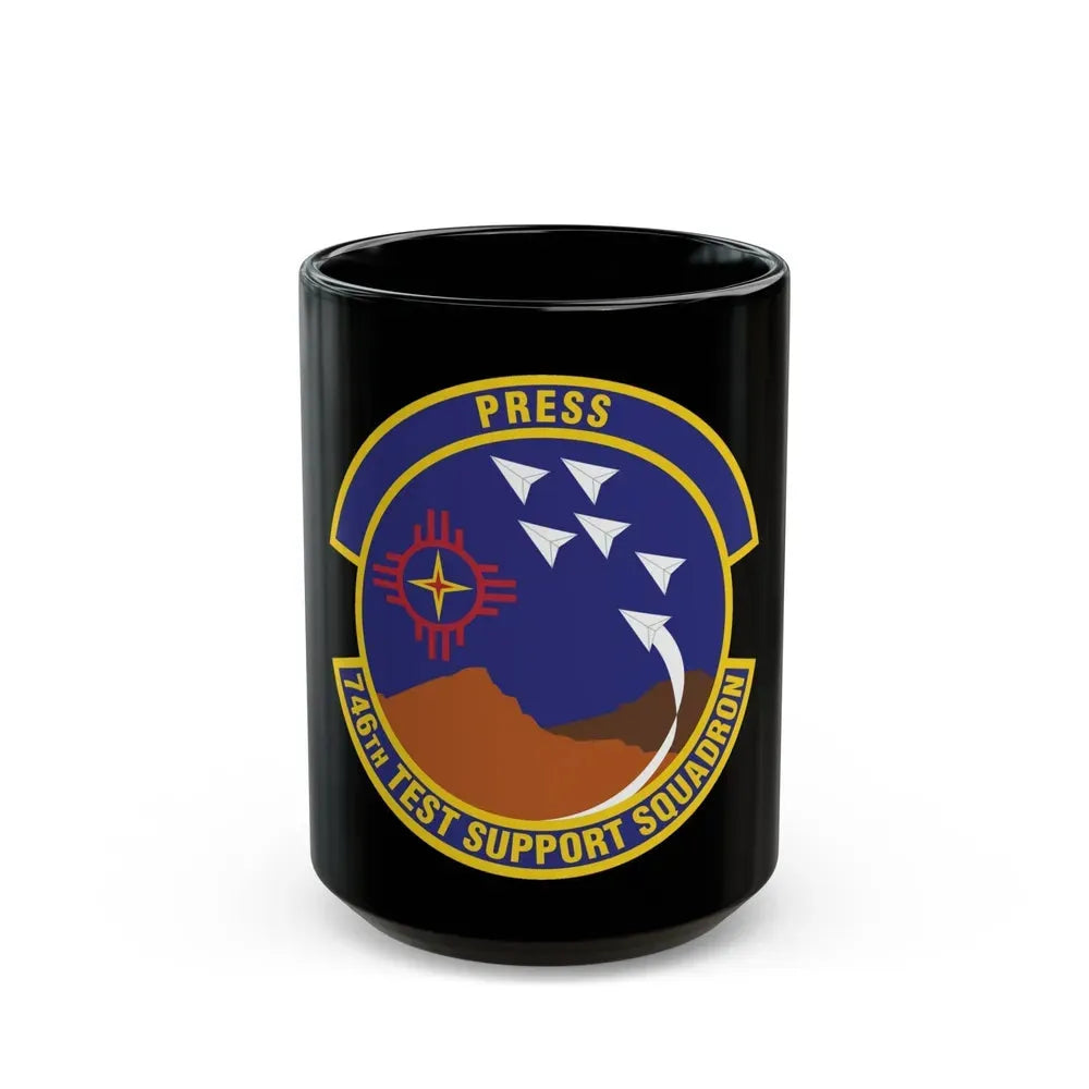 746th Test Support Squadron (U.S. Air Force) Black Coffee Mug 15oz - Go Mug Yourself