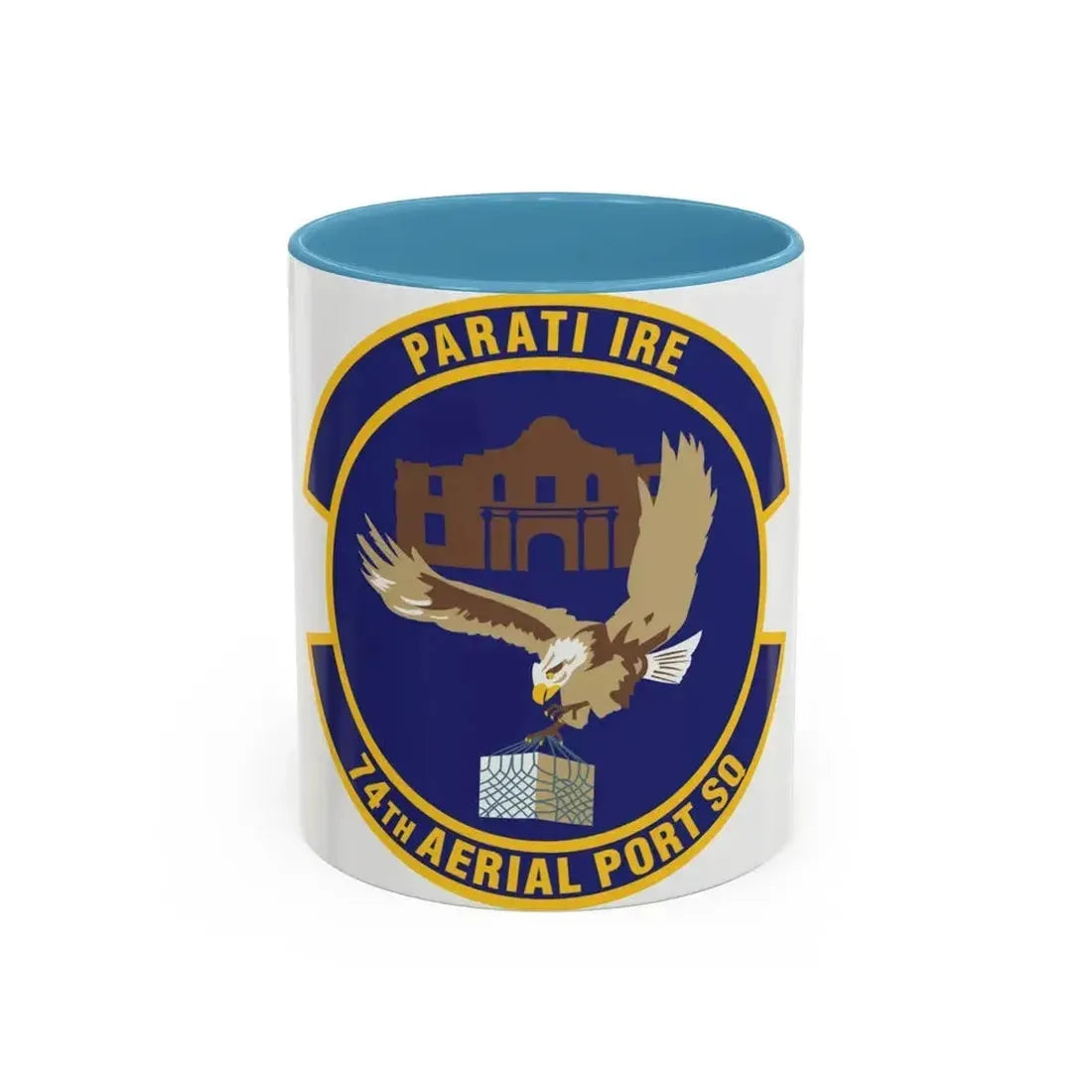 74th Aerial Port Squadron (U.S. Air Force) Accent Coffee Mug 11oz Light Blue - Go Mug Yourself