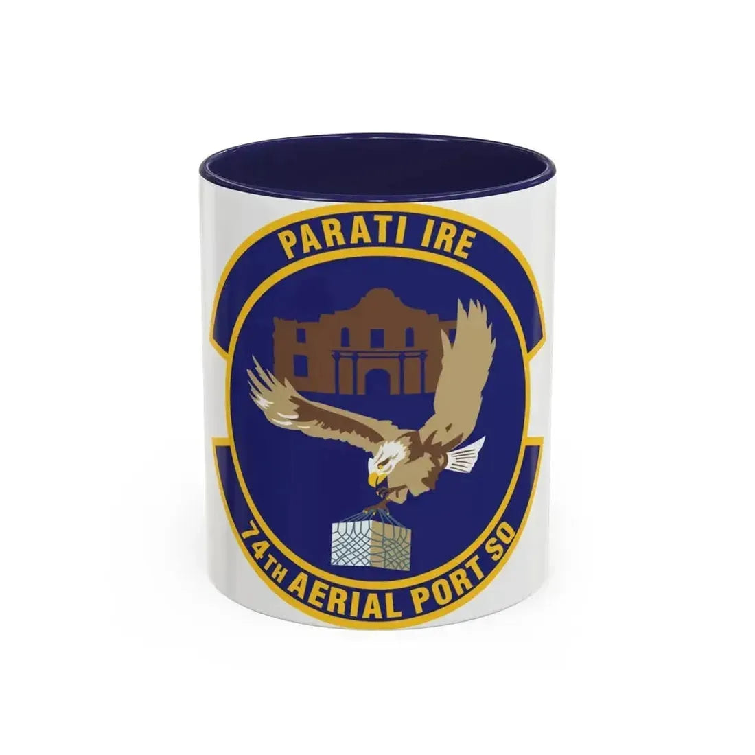 74th Aerial Port Squadron (U.S. Air Force) Accent Coffee Mug 11oz Navy - Go Mug Yourself