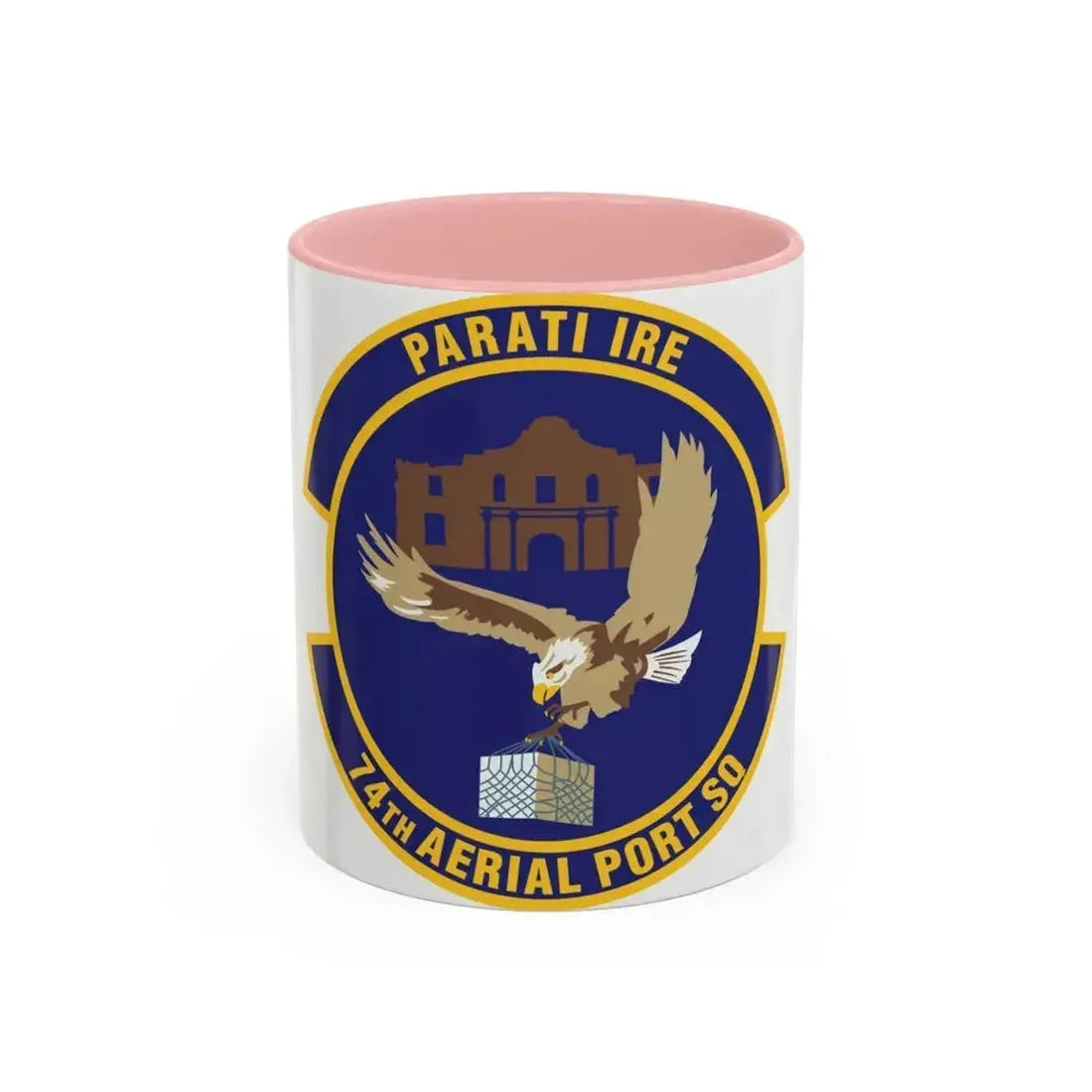 74th Aerial Port Squadron (U.S. Air Force) Accent Coffee Mug 11oz Pink - Go Mug Yourself