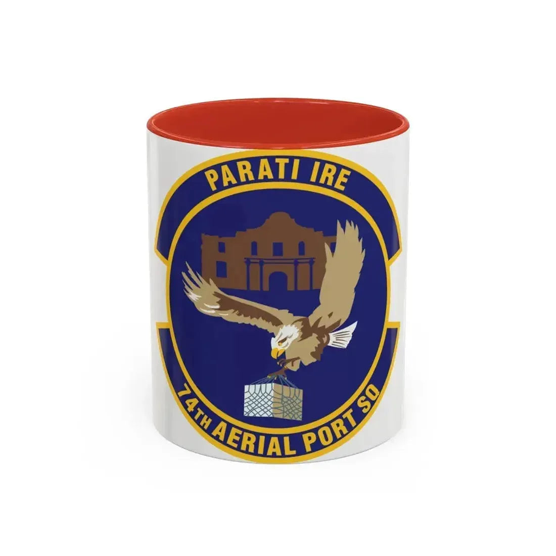 74th Aerial Port Squadron (U.S. Air Force) Accent Coffee Mug 11oz Red - Go Mug Yourself