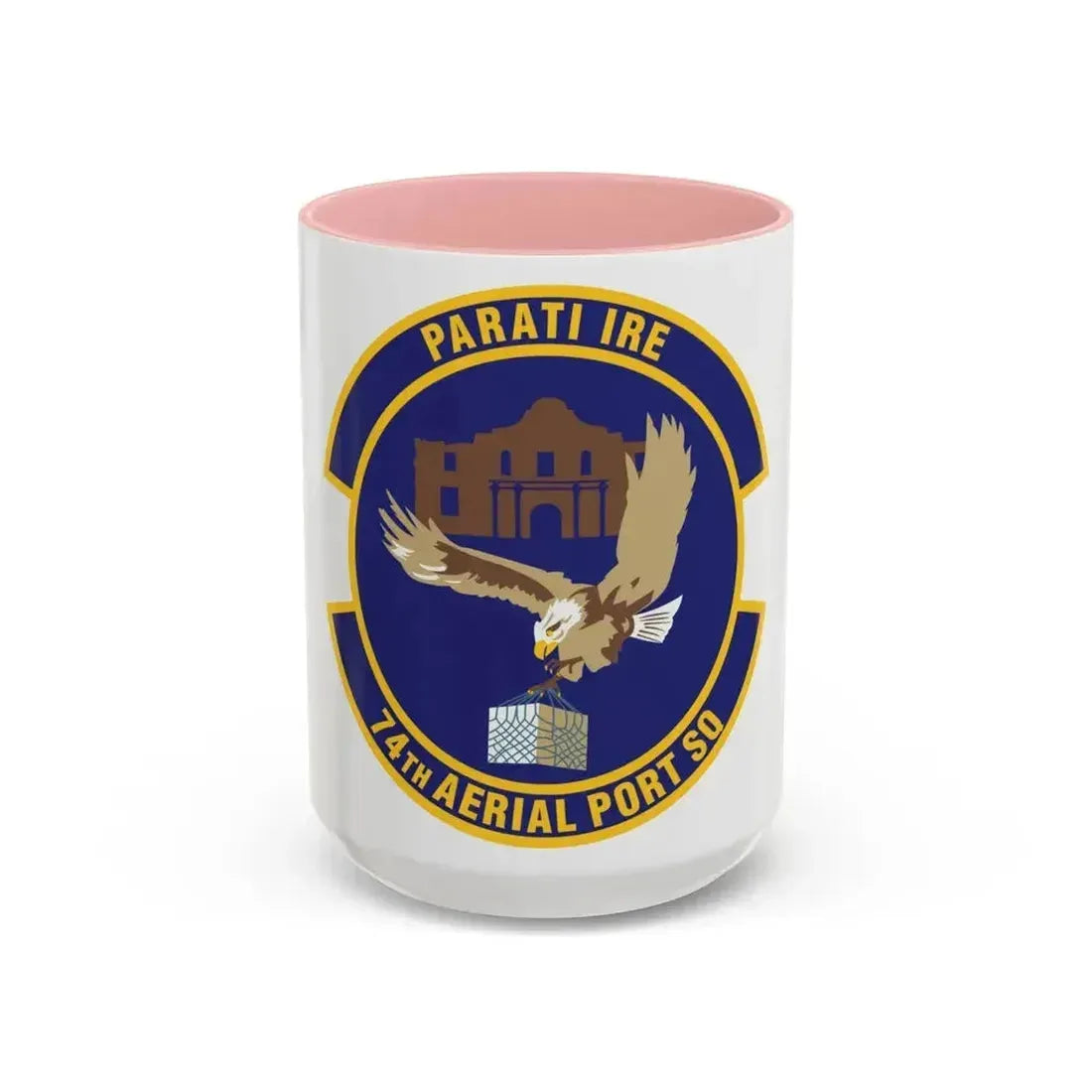 74th Aerial Port Squadron (U.S. Air Force) Accent Coffee Mug 15oz Pink - Go Mug Yourself
