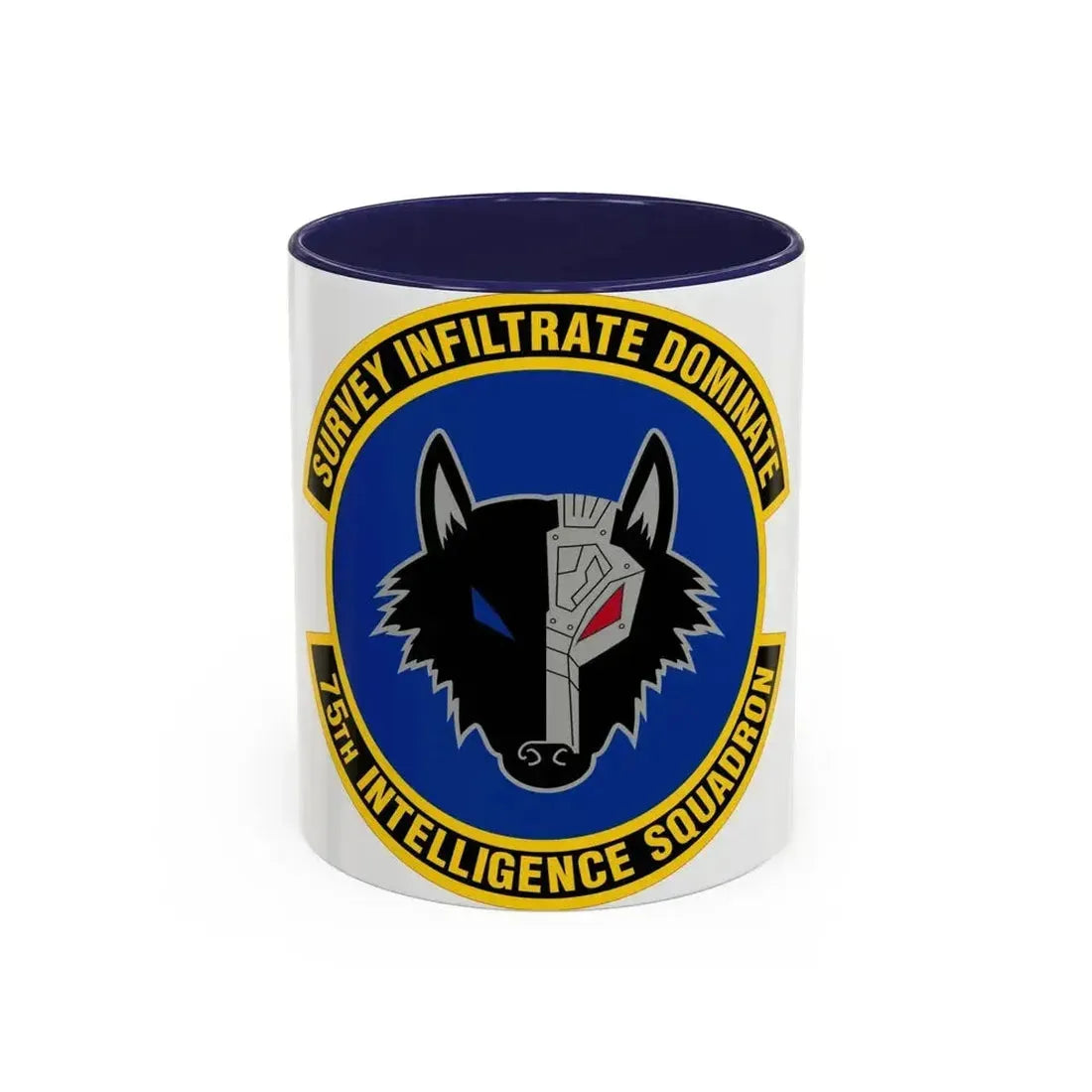 75 Intelligence Squadron ACC (U.S. Air Force) Accent Coffee Mug 11oz Navy - Go Mug Yourself