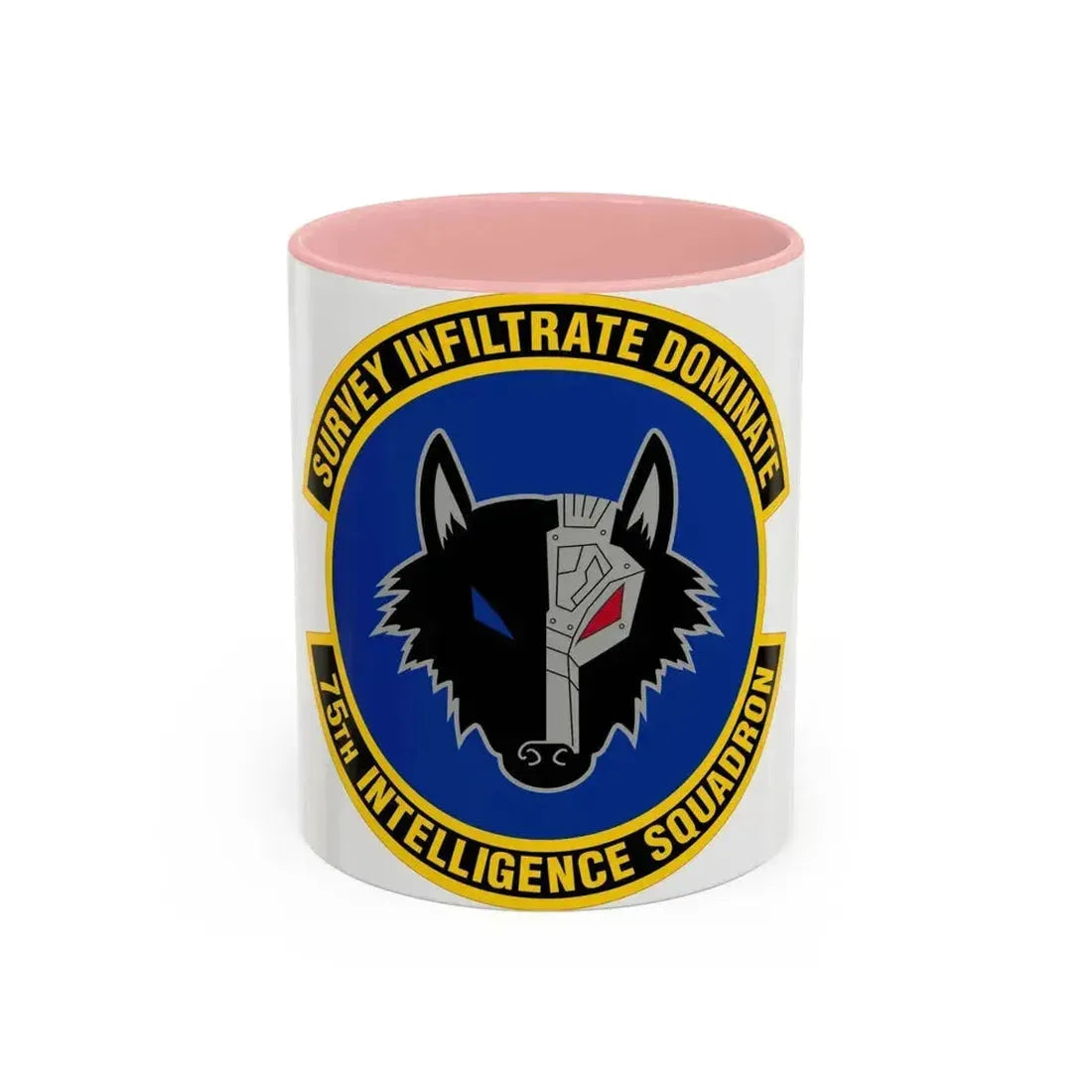 75 Intelligence Squadron ACC (U.S. Air Force) Accent Coffee Mug 11oz Pink - Go Mug Yourself