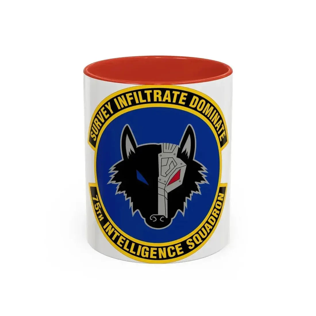 75 Intelligence Squadron ACC (U.S. Air Force) Accent Coffee Mug 11oz Red - Go Mug Yourself