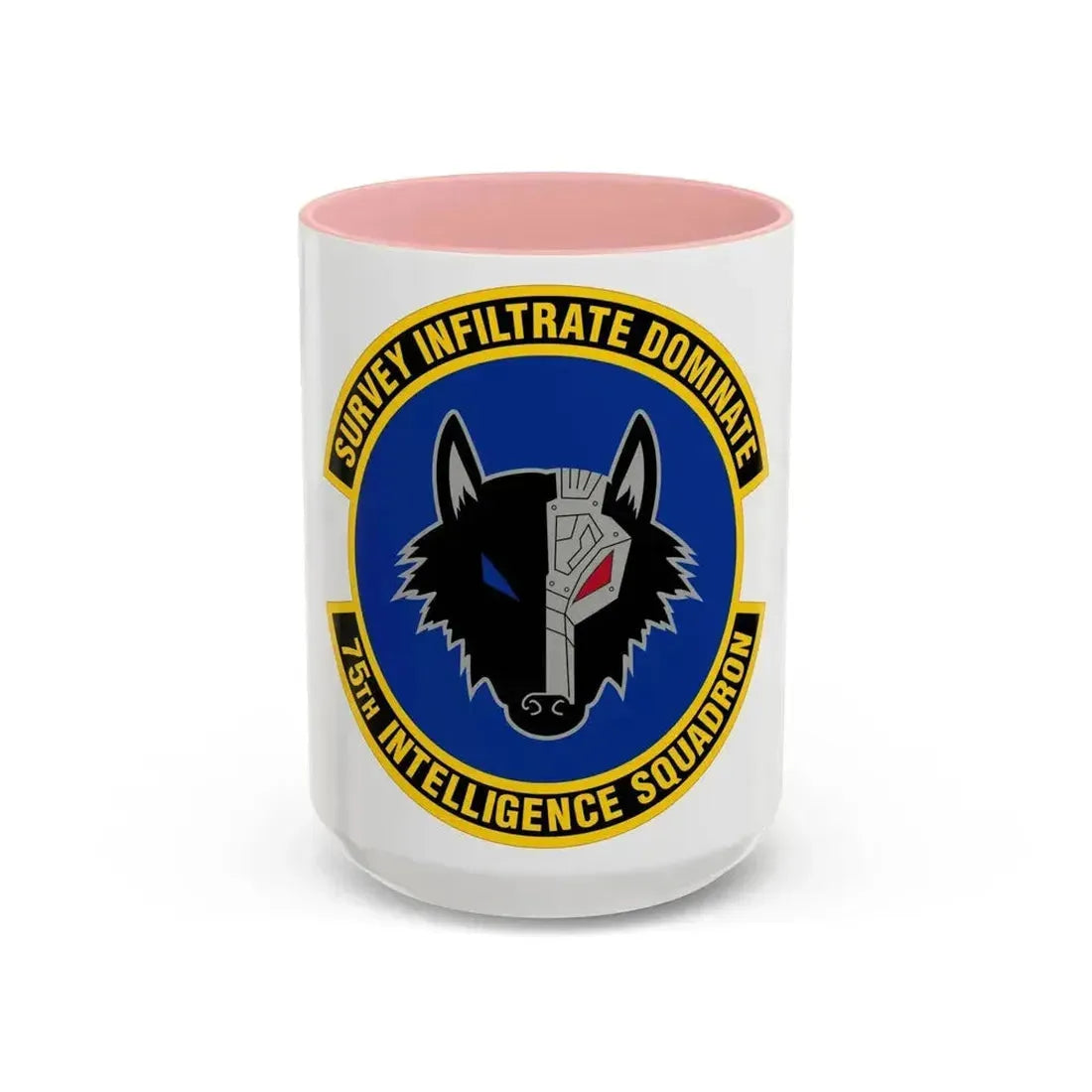 75 Intelligence Squadron ACC (U.S. Air Force) Accent Coffee Mug 15oz Pink - Go Mug Yourself