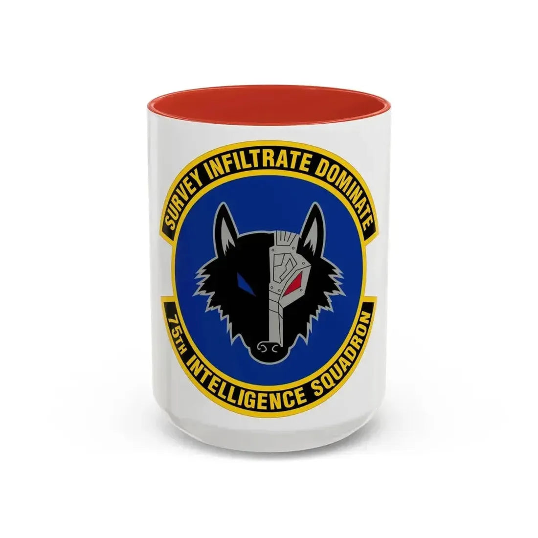 75 Intelligence Squadron ACC (U.S. Air Force) Accent Coffee Mug 15oz Red - Go Mug Yourself