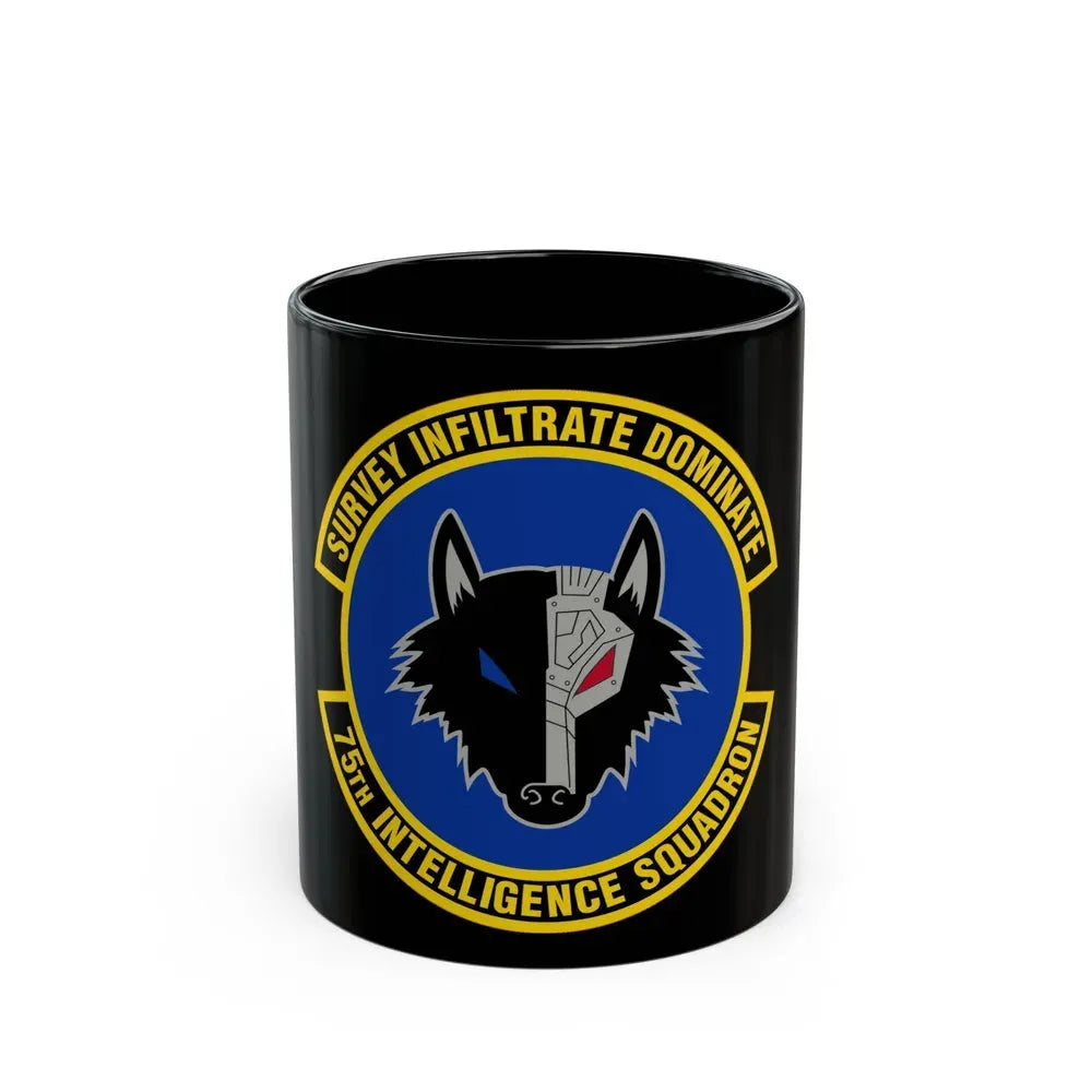 75 Intelligence Squadron ACC (U.S. Air Force) Black Coffee Mug 11oz - Go Mug Yourself