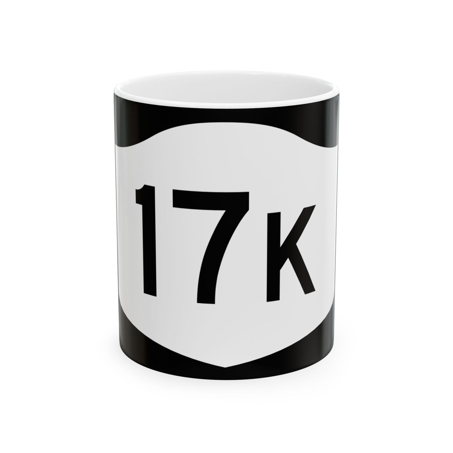 NY-17K (New York) (Road Sign) White Coffee Mug