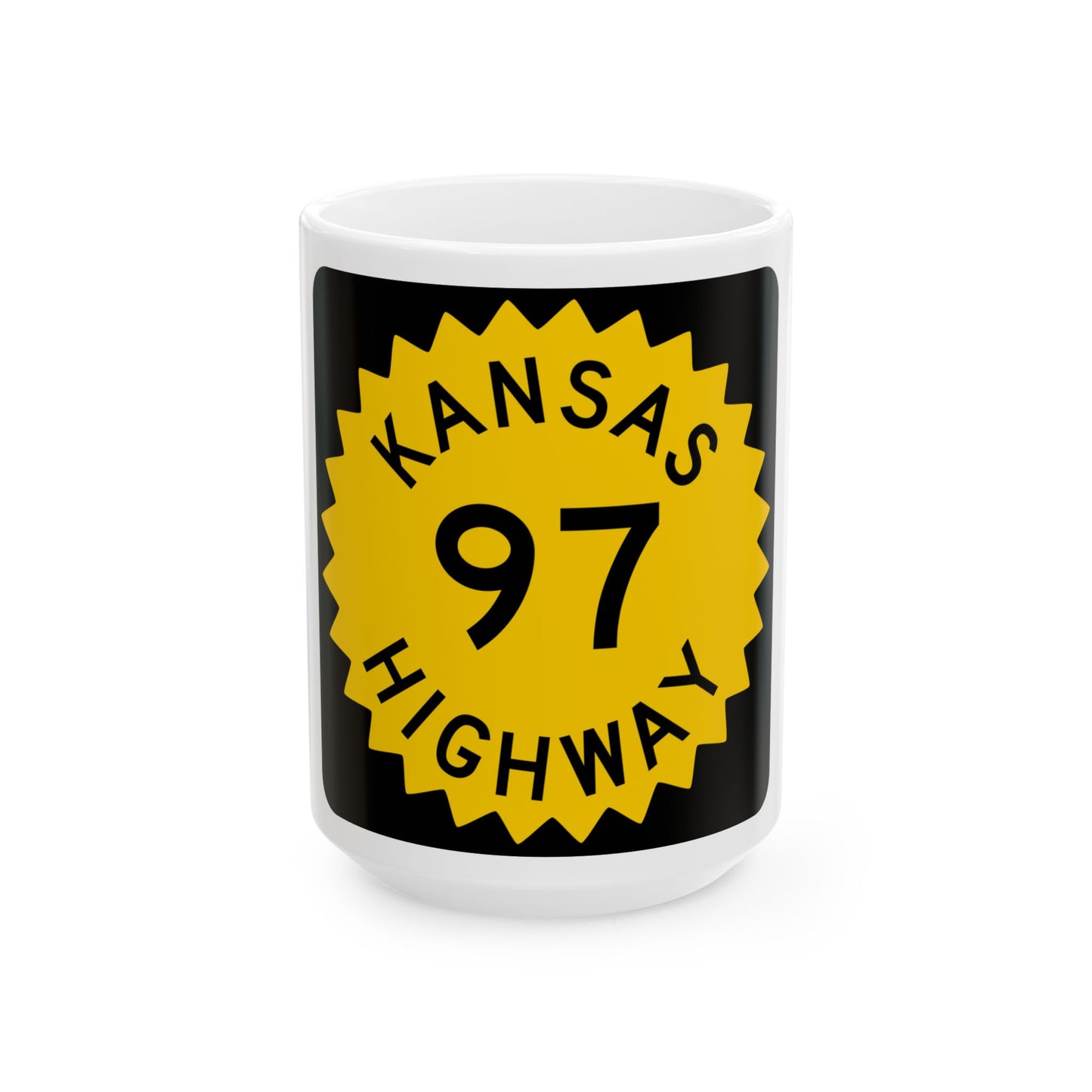 K-97 1948 (Kansas) (Road Sign) White Coffee Mug