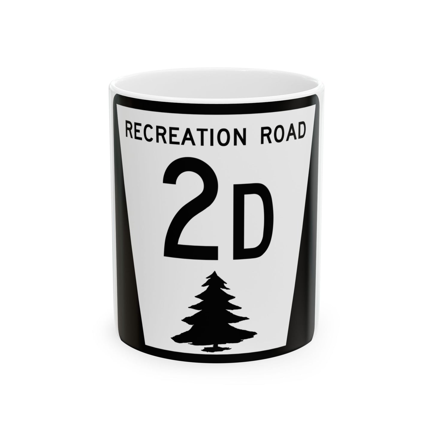 N REC 2D (Nebraska) (Road Sign) White Coffee Mug