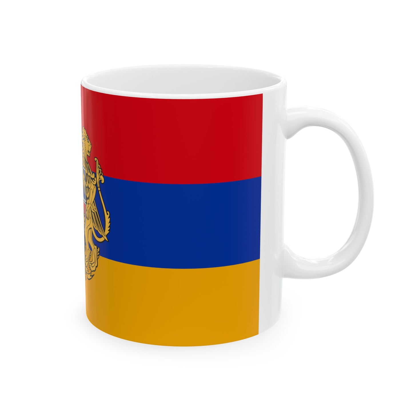Flag of Armenia - Coat of Arms (Armenia) White Coffee Mug