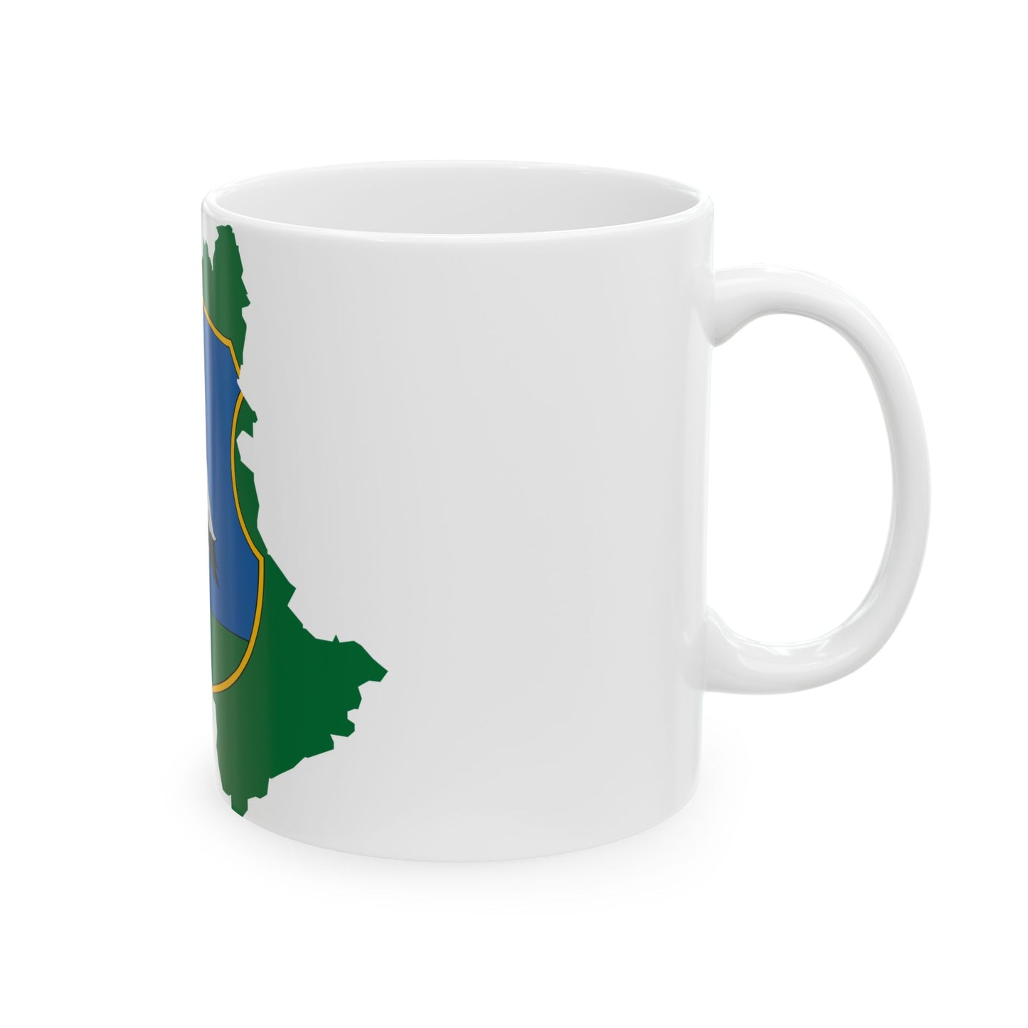 Flag-map of Heves County (Hungary) White Coffee Mug