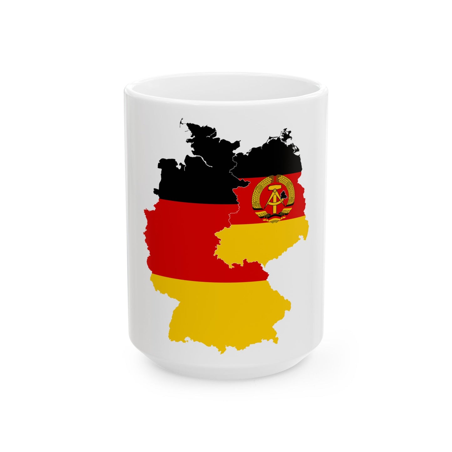 Flag-map of East West Germany (Germany) White Coffee Mug