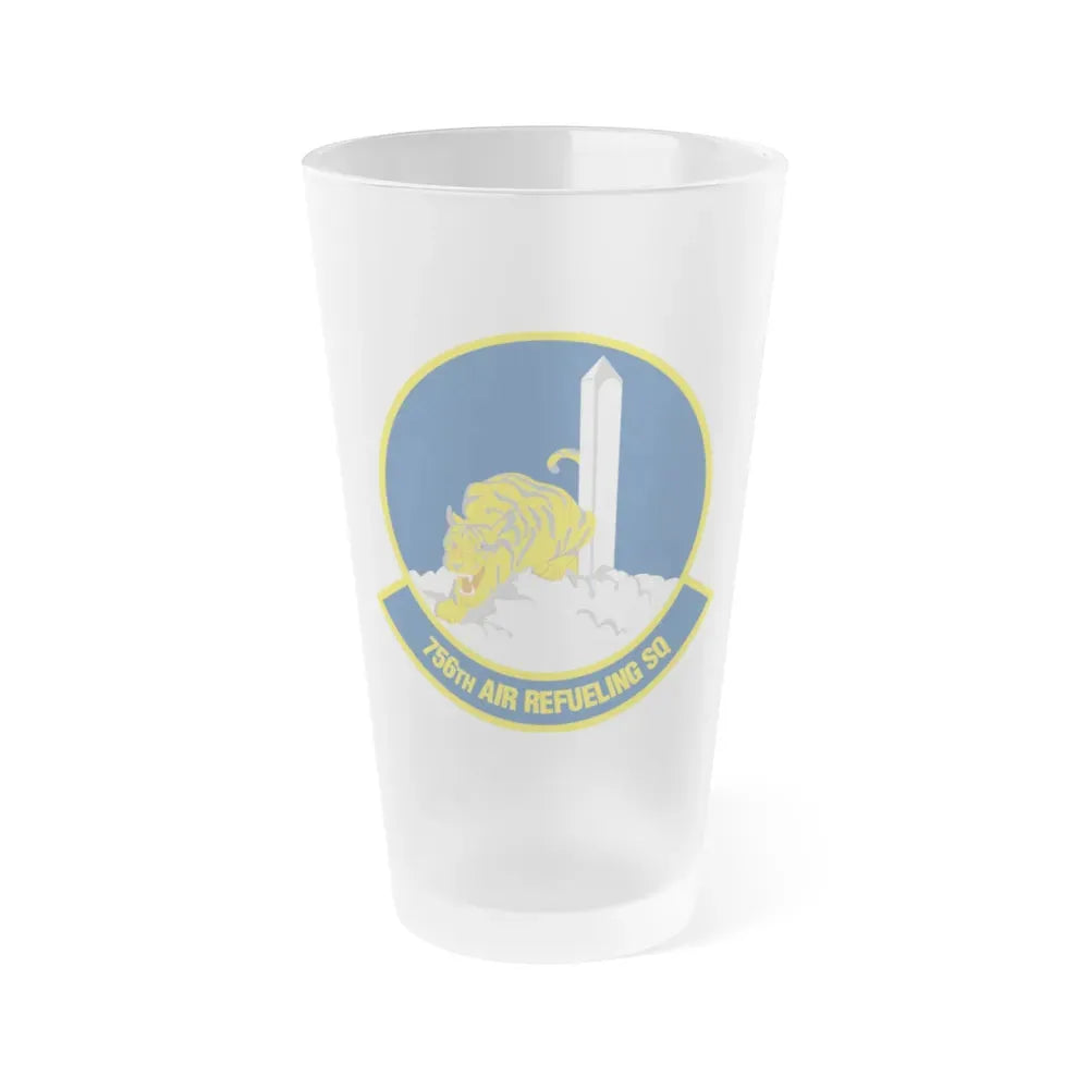 756 Air Refueling Squadron AFRC (U.S. Air Force) Frosted Pint Glass 16oz Default Title - Go Mug Yourself