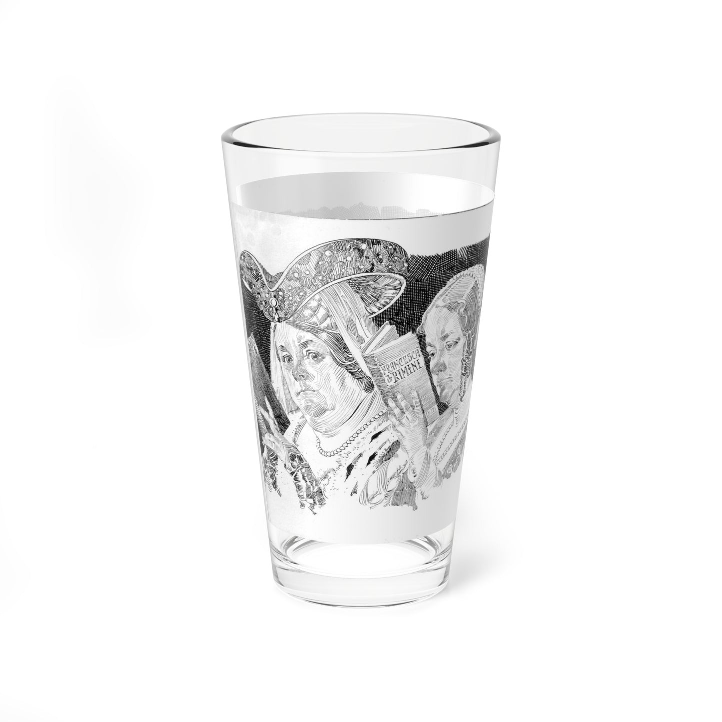 Line up of Women Reading Novels, circa 1915 - Pint Glass 16oz
