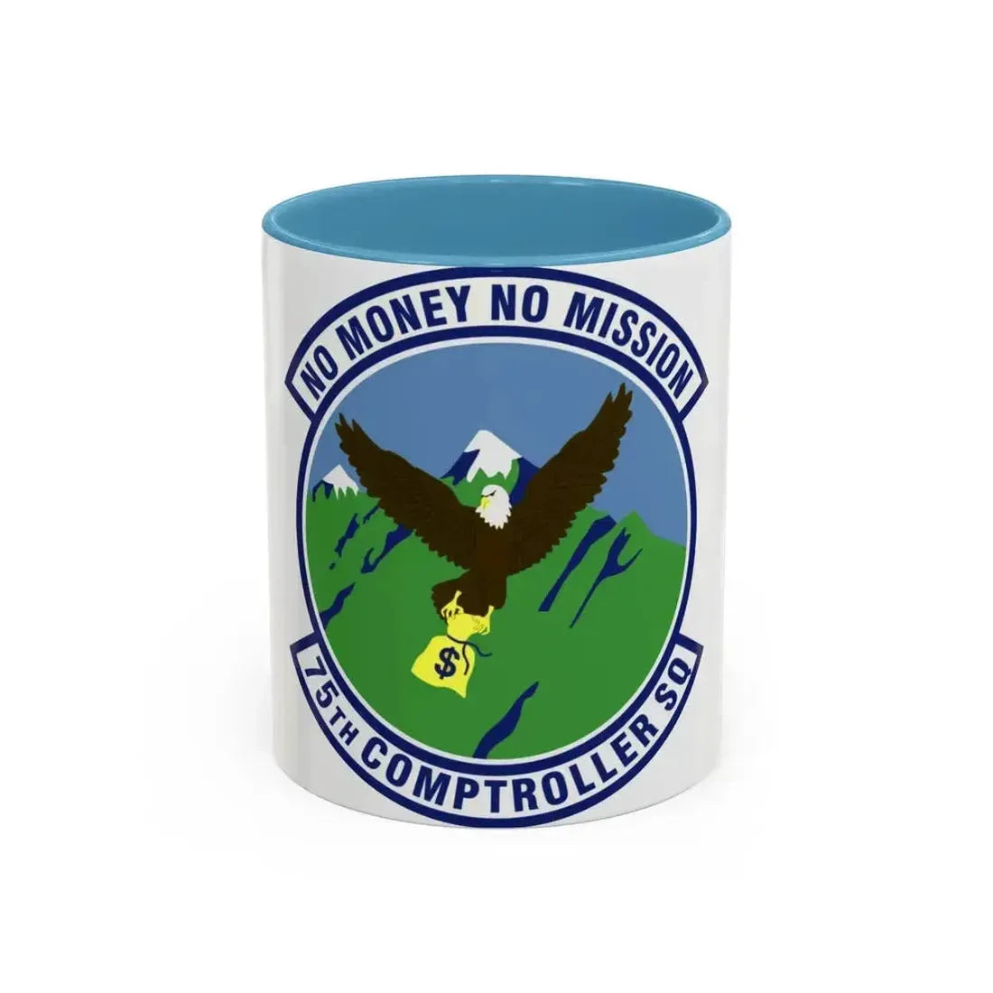 75th Comptroller Squadron (U.S. Air Force) Accent Coffee Mug 11oz Light Blue - Go Mug Yourself