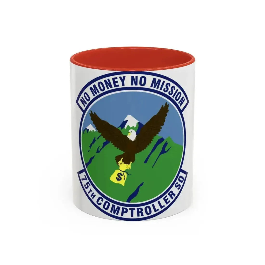 75th Comptroller Squadron (U.S. Air Force) Accent Coffee Mug 11oz Red - Go Mug Yourself