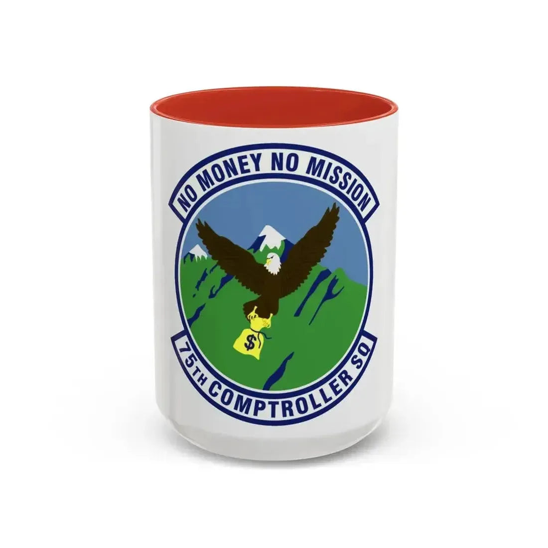 75th Comptroller Squadron (U.S. Air Force) Accent Coffee Mug 15oz Red - Go Mug Yourself