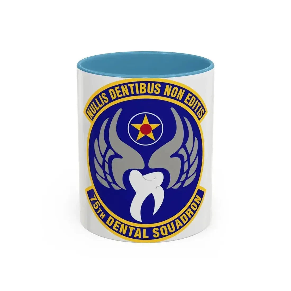 75th Dental Squadron (U.S. Air Force) Accent Coffee Mug 11oz Light Blue - Go Mug Yourself