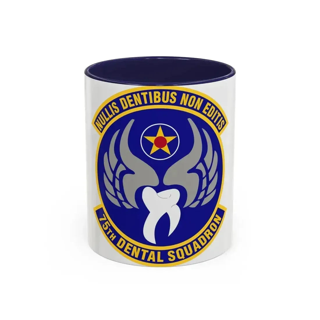 75th Dental Squadron (U.S. Air Force) Accent Coffee Mug 11oz Navy - Go Mug Yourself