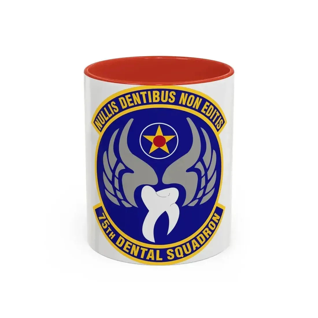 75th Dental Squadron (U.S. Air Force) Accent Coffee Mug 11oz Red - Go Mug Yourself