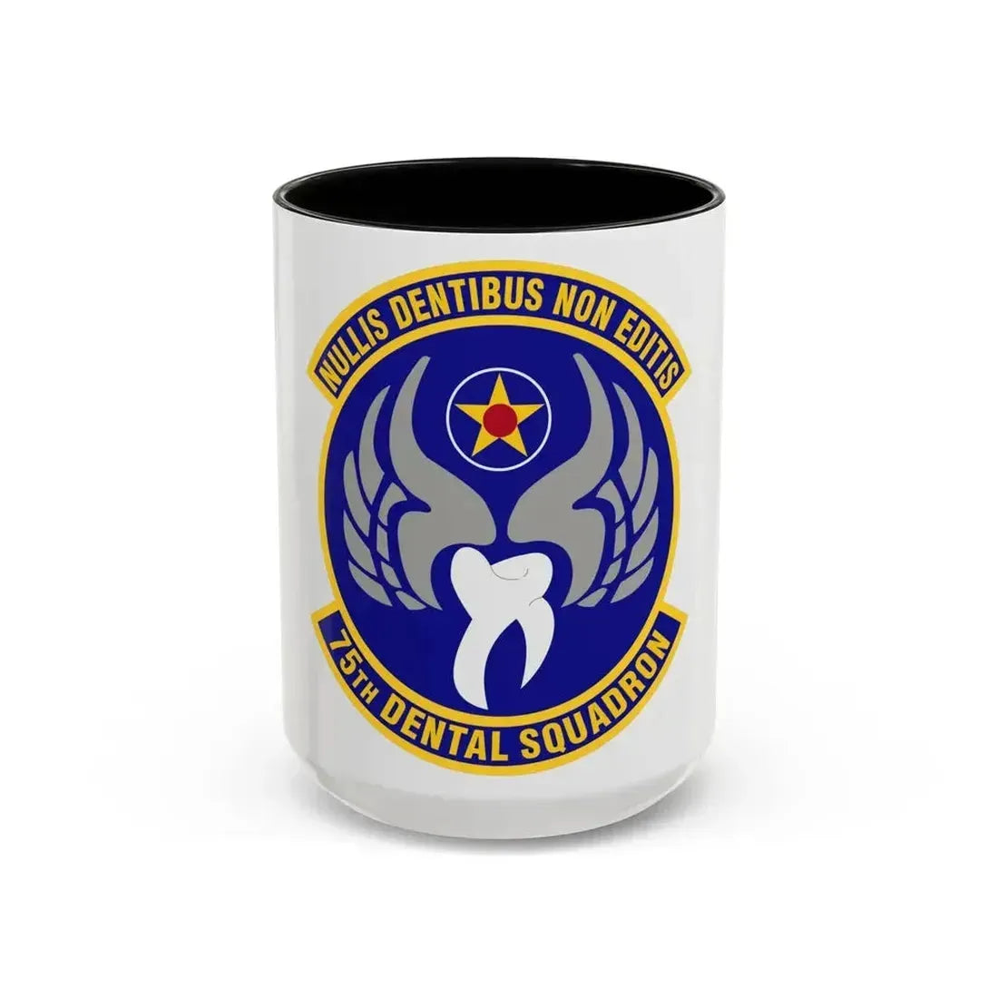 75th Dental Squadron (U.S. Air Force) Accent Coffee Mug 15oz Black - Go Mug Yourself