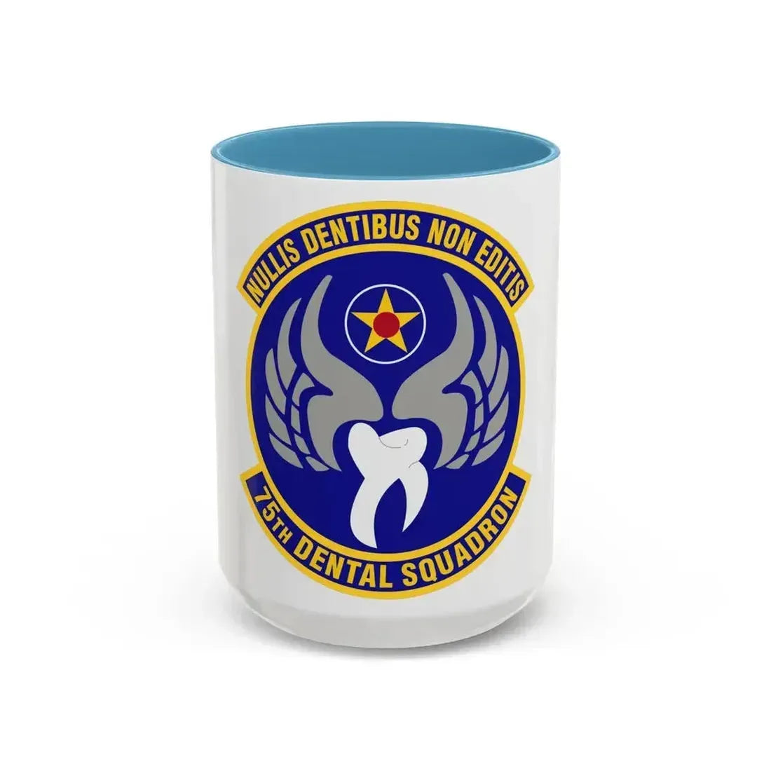 75th Dental Squadron (U.S. Air Force) Accent Coffee Mug 15oz Light Blue - Go Mug Yourself