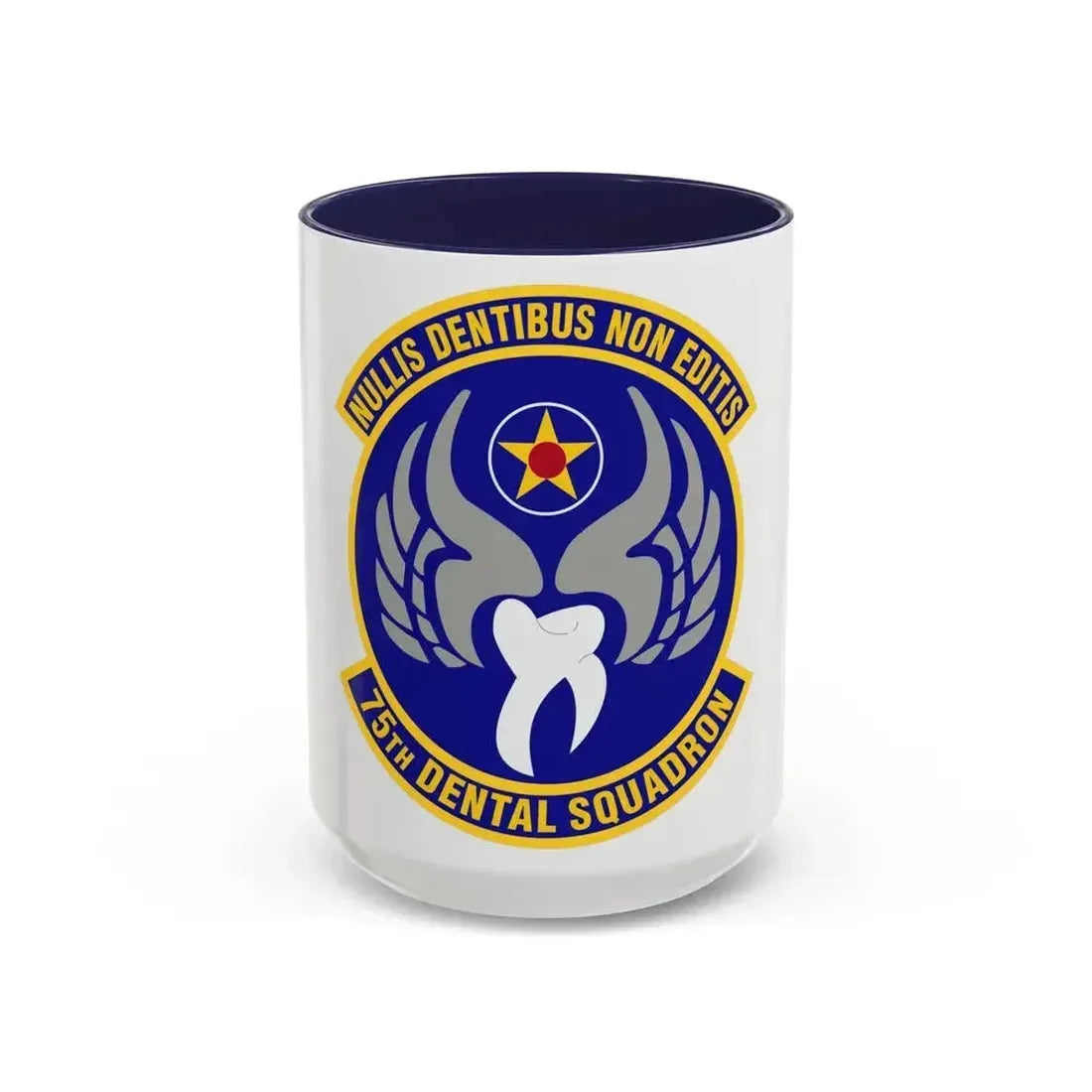 75th Dental Squadron (U.S. Air Force) Accent Coffee Mug 15oz Navy - Go Mug Yourself