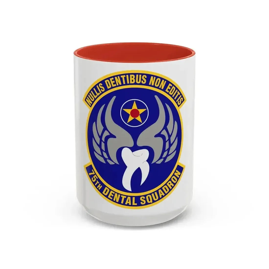 75th Dental Squadron (U.S. Air Force) Accent Coffee Mug 15oz Red - Go Mug Yourself