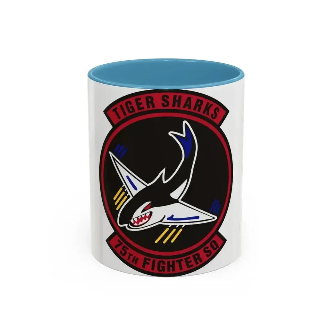 75th Fighter Squadron (U.S. Air Force) Accent Coffee Mug 11oz Light Blue - Go Mug Yourself