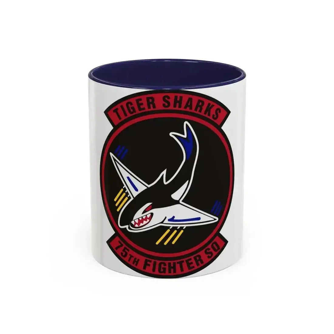75th Fighter Squadron (U.S. Air Force) Accent Coffee Mug 11oz Navy - Go Mug Yourself