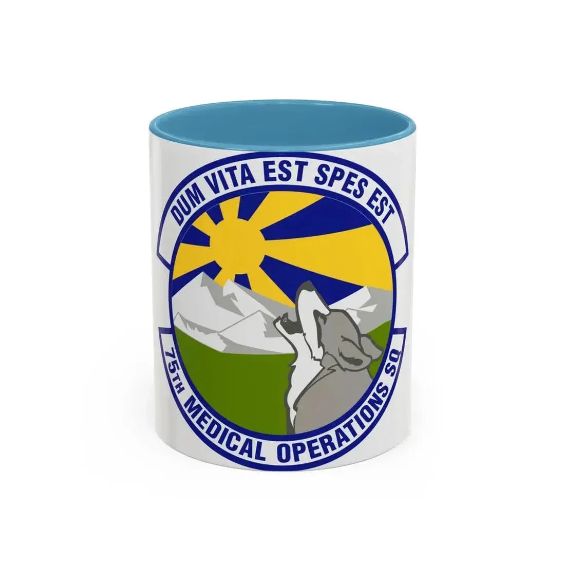 75th Medical Operations Squadron (U.S. Air Force) Accent Coffee Mug 11oz Light Blue - Go Mug Yourself