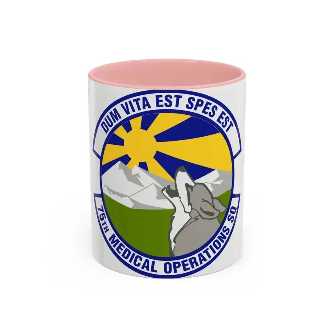 75th Medical Operations Squadron (U.S. Air Force) Accent Coffee Mug 11oz Pink - Go Mug Yourself