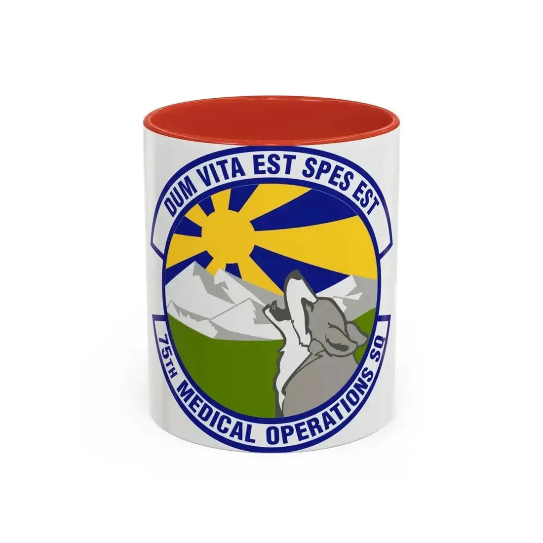75th Medical Operations Squadron (U.S. Air Force) Accent Coffee Mug 11oz Red - Go Mug Yourself