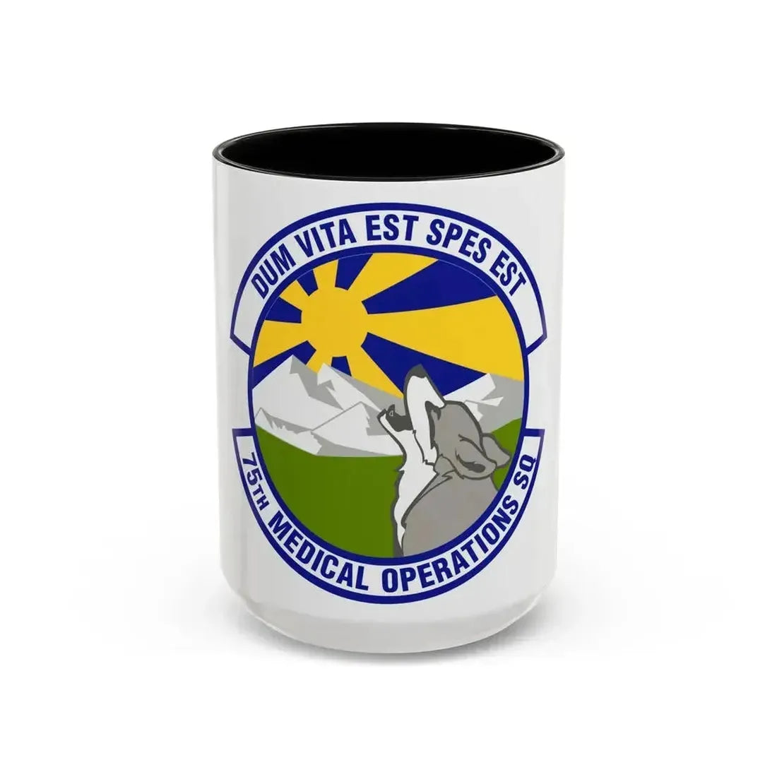 75th Medical Operations Squadron (U.S. Air Force) Accent Coffee Mug 15oz Black - Go Mug Yourself