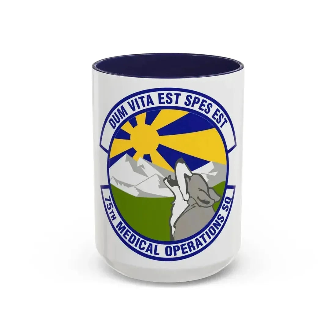 75th Medical Operations Squadron (U.S. Air Force) Accent Coffee Mug 15oz Navy - Go Mug Yourself
