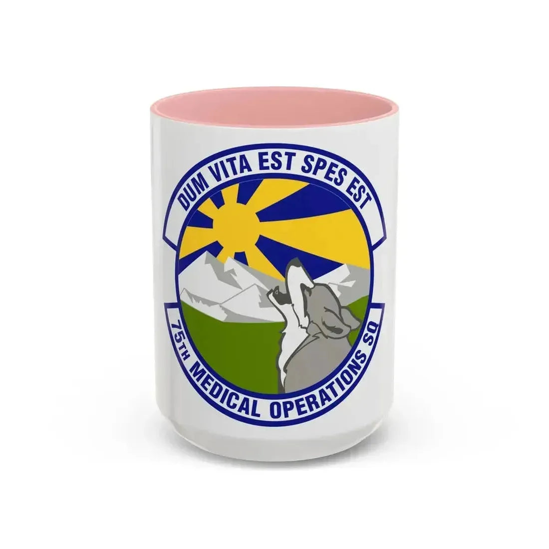 75th Medical Operations Squadron (U.S. Air Force) Accent Coffee Mug 15oz Pink - Go Mug Yourself