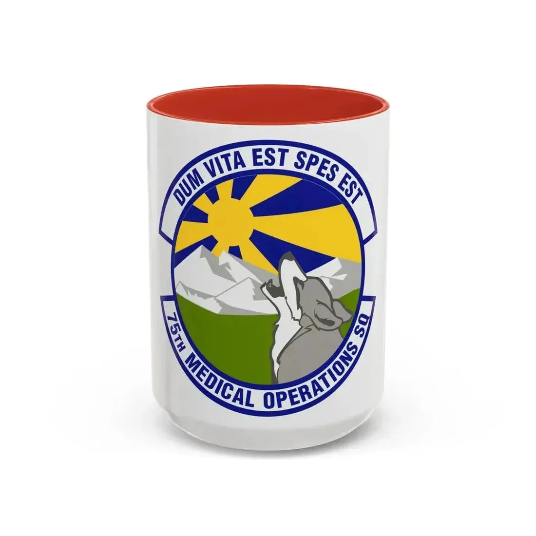 75th Medical Operations Squadron (U.S. Air Force) Accent Coffee Mug 15oz Red - Go Mug Yourself