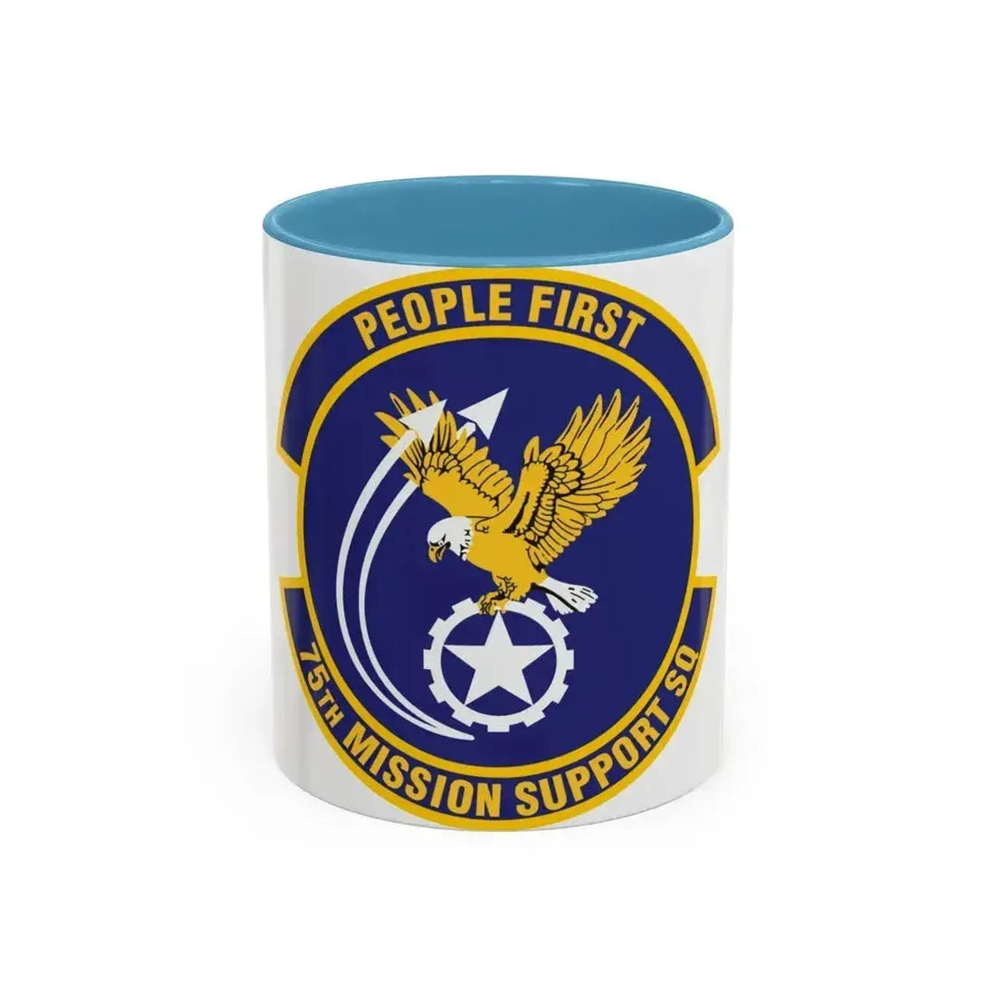 75th Mission Support Squadron (U.S. Air Force) Accent Coffee Mug 11oz Light Blue - Go Mug Yourself