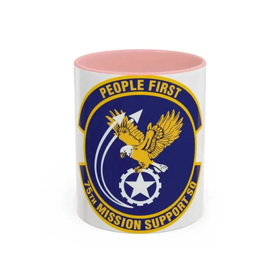 75th Mission Support Squadron (U.S. Air Force) Accent Coffee Mug 11oz Pink - Go Mug Yourself
