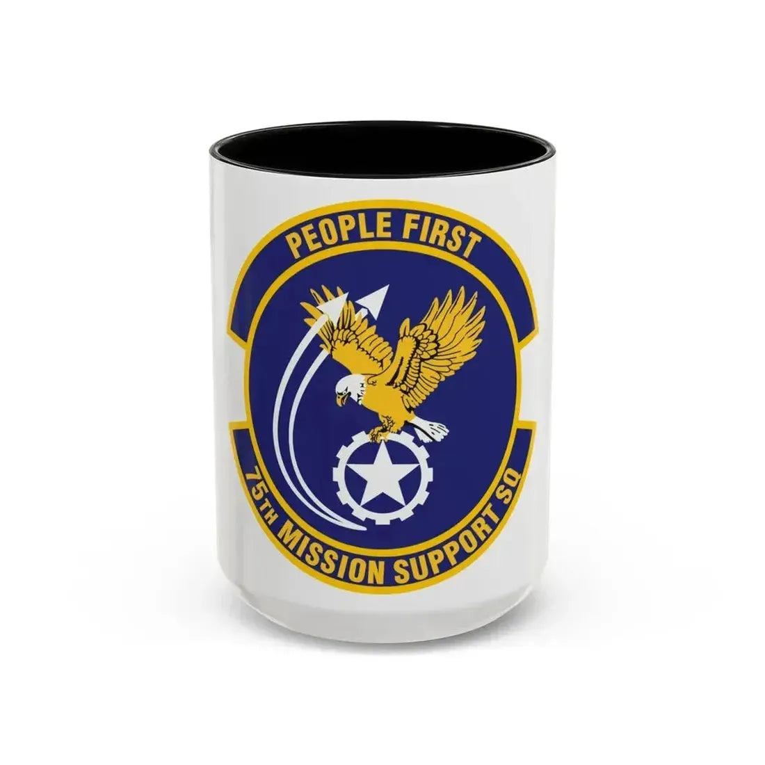 75th Mission Support Squadron (U.S. Air Force) Accent Coffee Mug 15oz Black - Go Mug Yourself