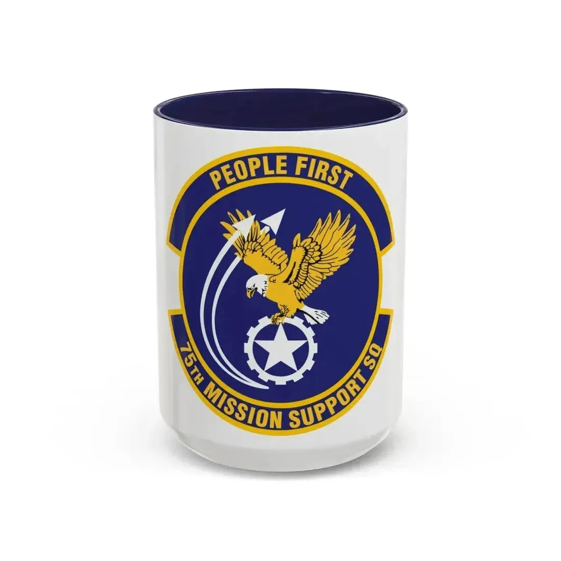 75th Mission Support Squadron (U.S. Air Force) Accent Coffee Mug 15oz Navy - Go Mug Yourself