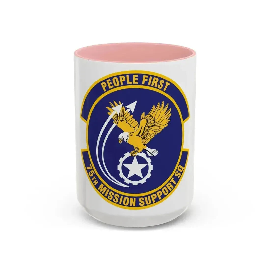 75th Mission Support Squadron (U.S. Air Force) Accent Coffee Mug 15oz Pink - Go Mug Yourself