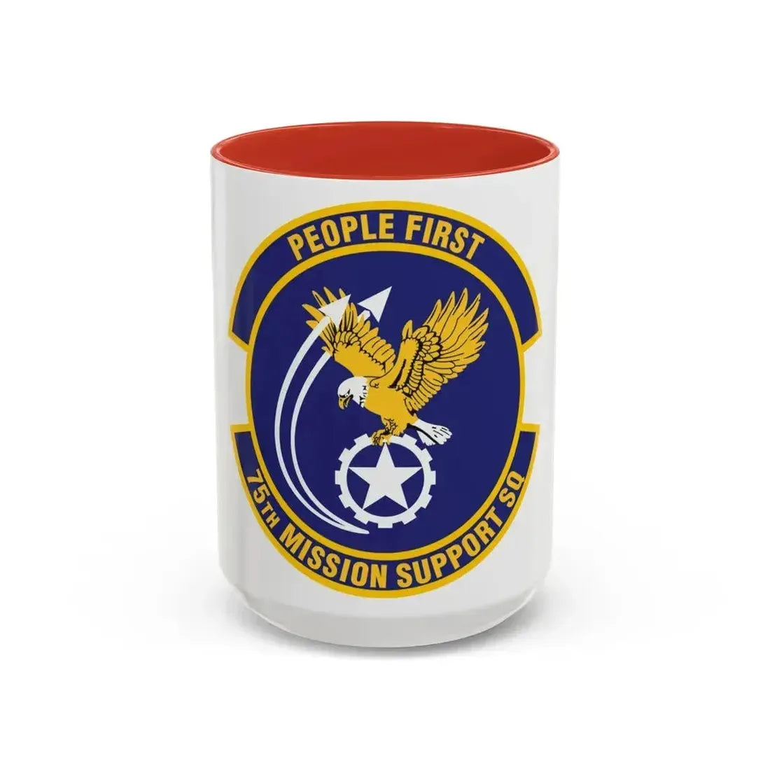 75th Mission Support Squadron (U.S. Air Force) Accent Coffee Mug 15oz Red - Go Mug Yourself