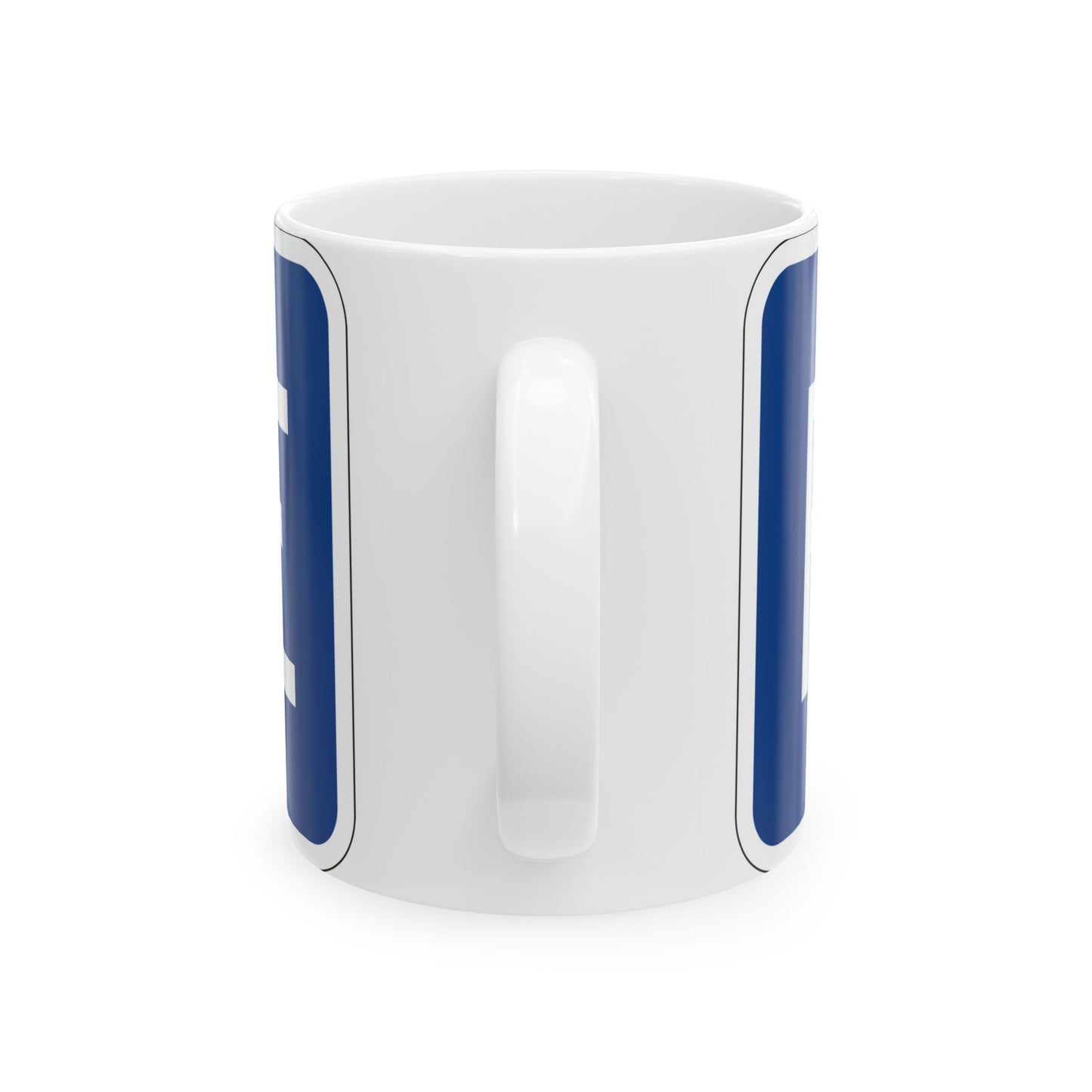 Toll plate blue es (Puerto Rico) (Road Sign) White Coffee Mug